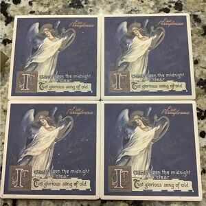 Ceramic Christmas Angels Coasters